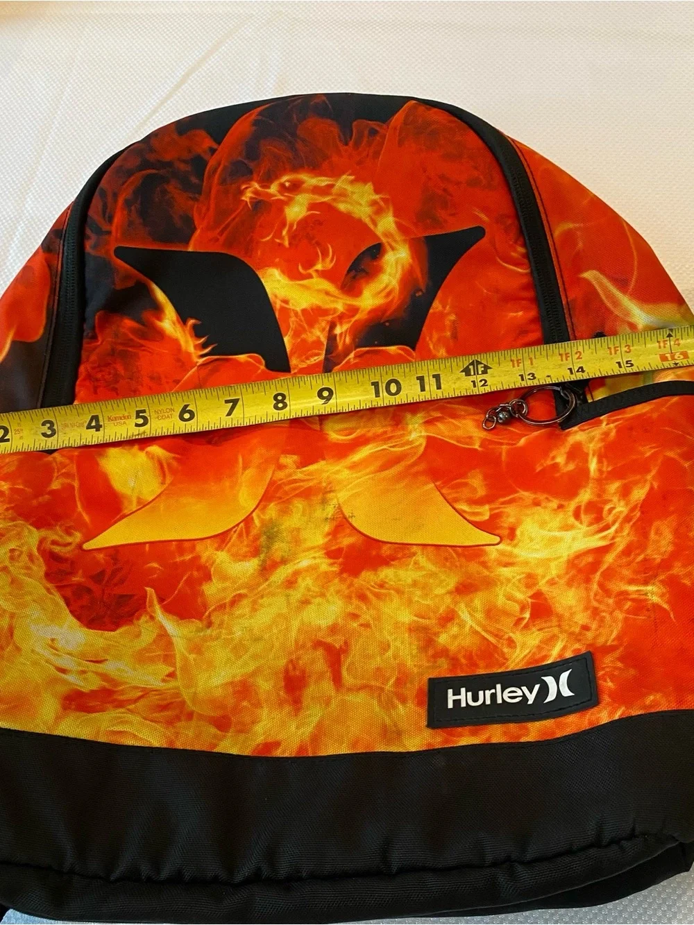 Hurley Flame Graphic Backpack - Red, Orange, Black